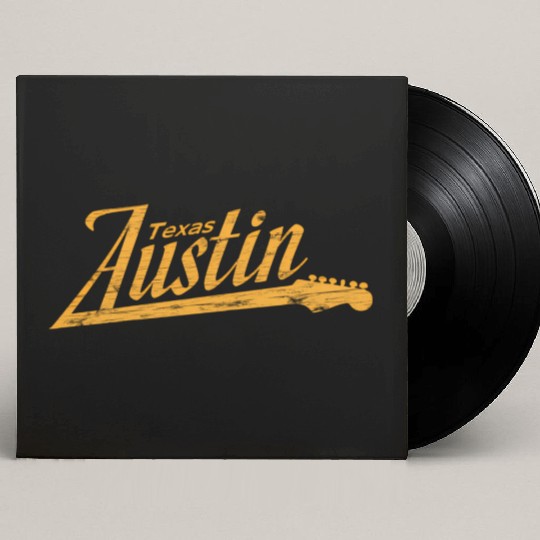 Austin Texas Guitar Neck Custom Vinyl Record Sleeves