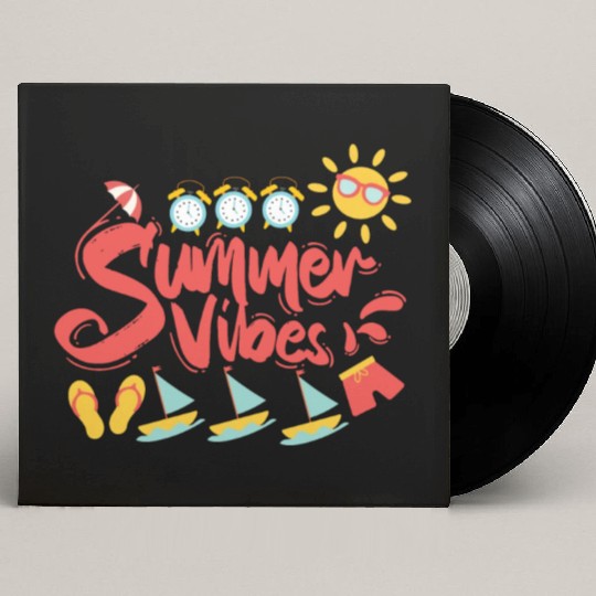 Summer Vibes - Boats | Slippers | Sun Glasses Custom Vinyl Record Sleeves