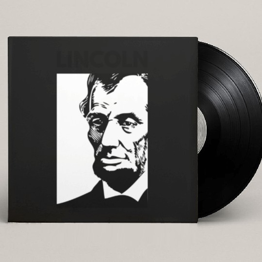 Black White Abraham Lincoln Custom Vinyl Record Sleeves