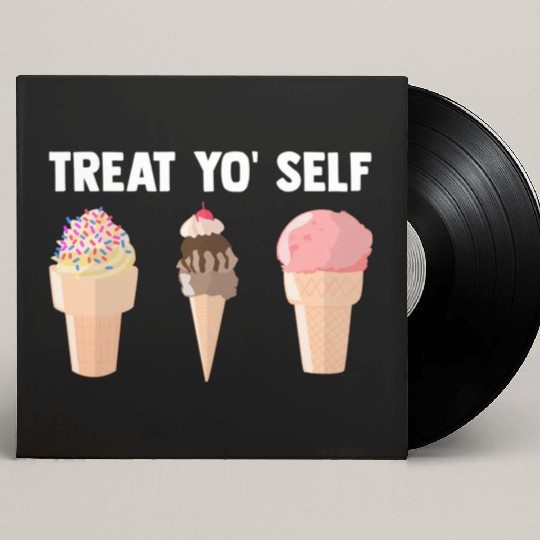 Ice Cream Treat Yo' Self Summertime Sherbet Gelato Custom Vinyl Record Sleeves