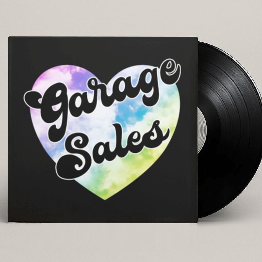 Garage Sales pastel cloud heart Custom Vinyl Record Sleeves