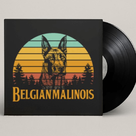 Belgian Malinois Retro Vintage Custom Vinyl Record Sleeves