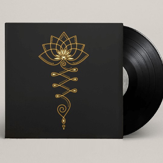 Lotus Unalome Yoga Meditation Zen Buddhism Custom Vinyl Record Sleeves