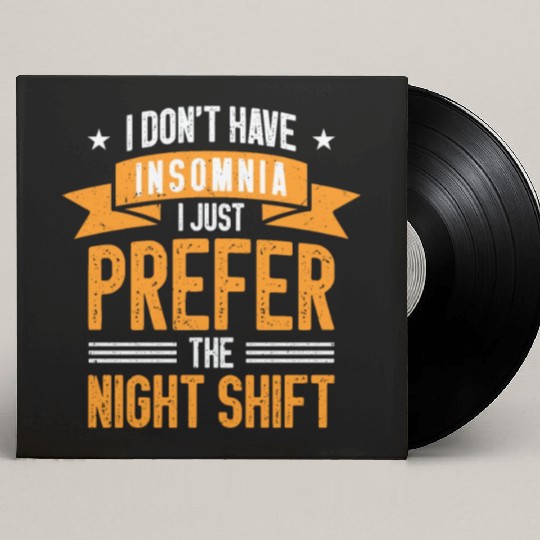 Night Shift Worker Graveyard Duty Custom Vinyl Record Sleeves