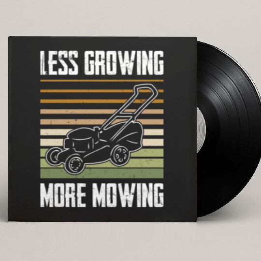 Lawn Mowing Lawn Mower Gardener Gardening Custom Vinyl Record Sleeves