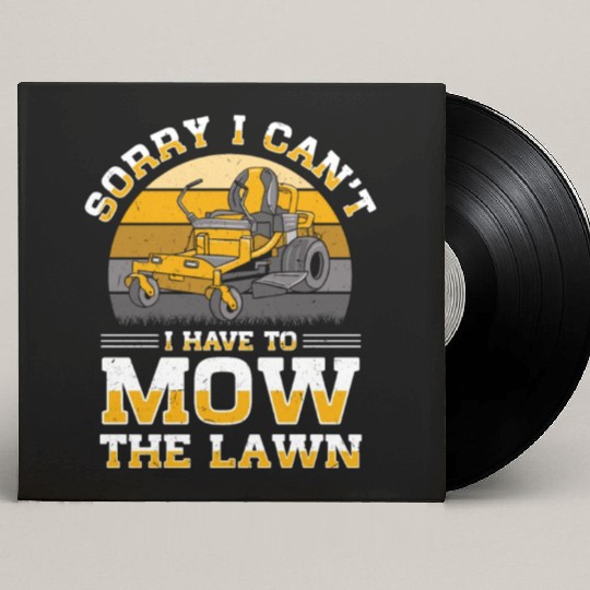 Lawn Mowing Lawn Mower Gardener Gardening Custom Vinyl Record Sleeves