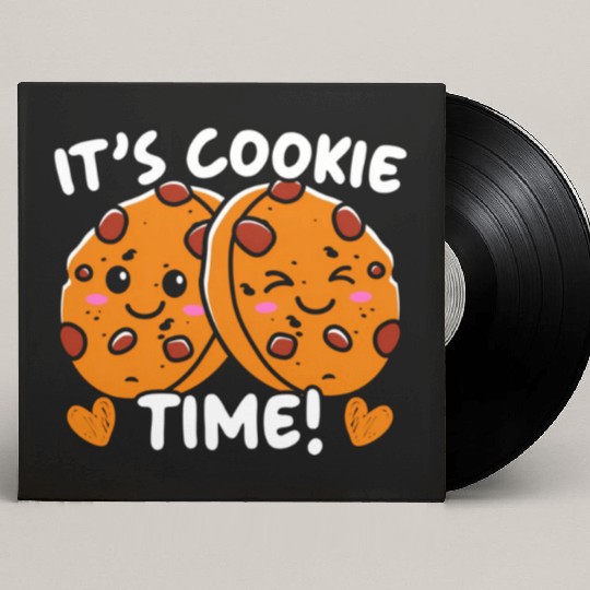 It'S Cookie Time Cookie Dealer Sweet Dessert Baker Custom Vinyl Record Sleeves