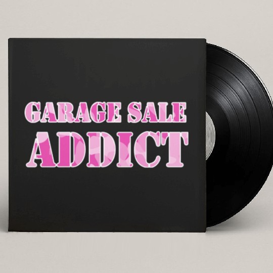 Garage Sale Addict pink camo Custom Vinyl Record Sleeves
