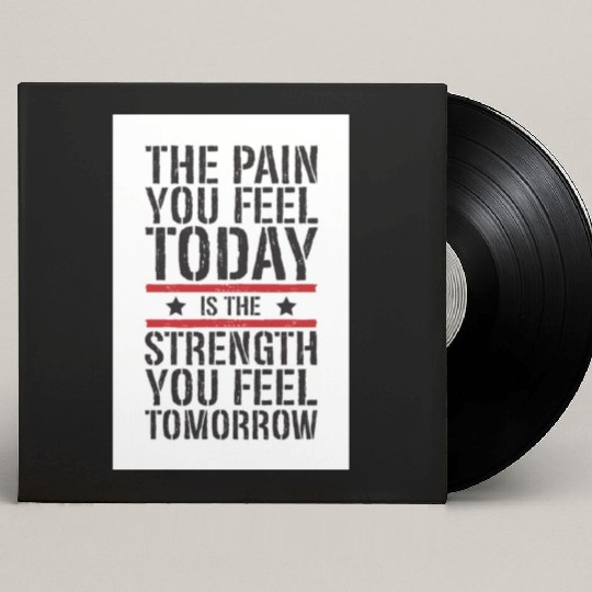 Strength You Feel Tomorrow Funny Gym Workout Train Custom Vinyl Record Sleeves