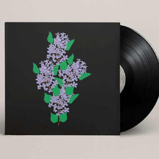 Lilac Flower T ShirtLilac Custom Vinyl Record Sleeves by Alekvik