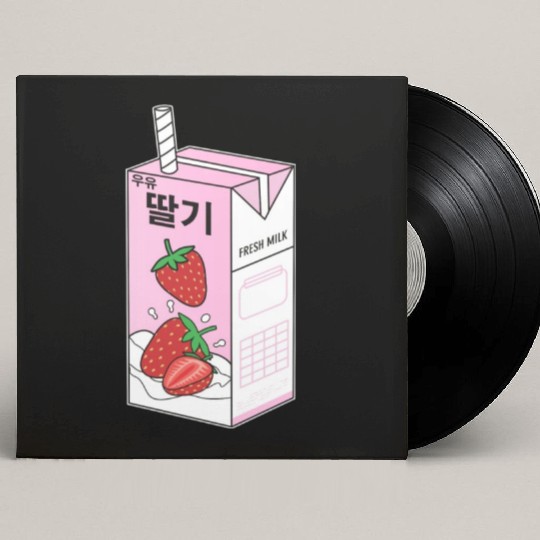 K Pop Strawberry Milk Drink Korea Kpop Korean Custom Vinyl Record Sleeves