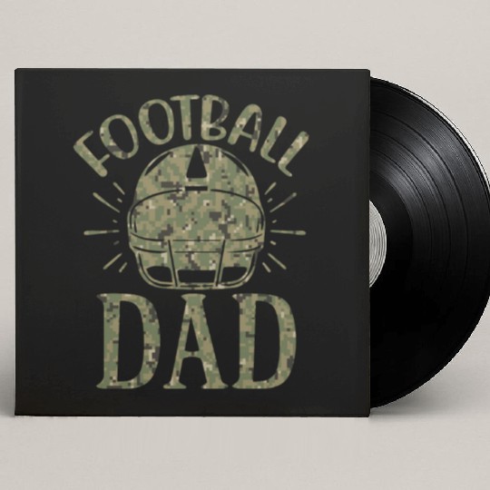 Football dad Camo Camo Camo Camo Camo Custom Vinyl Record Sleeves