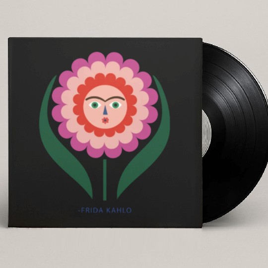 Frida Kahlo Colorful Flower Feminist Mexican Custom Vinyl Record Sleeves