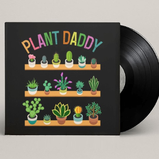 Plant Daddy Succulents Dad Gardener Gardening Custom Vinyl Record Sleeves