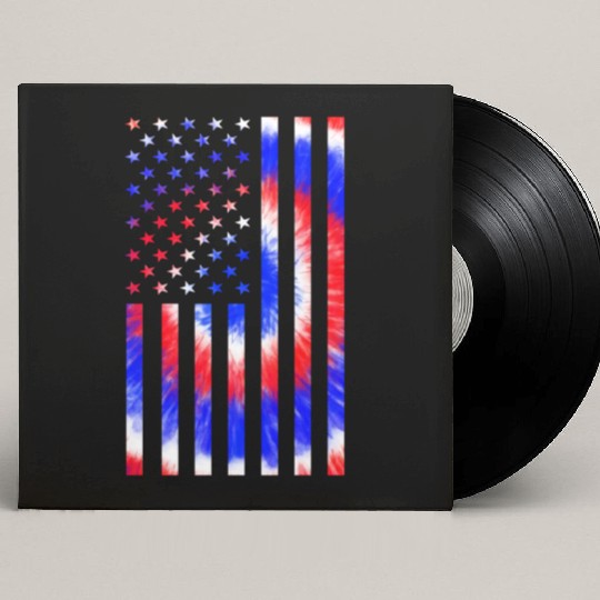American Flag Cat Lover LGBT Pride Month Feline Custom Vinyl Record Sleeves