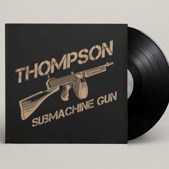 Thompson Submachine Gun | World War 2 Weapon Custom Vinyl Record Sleeves
