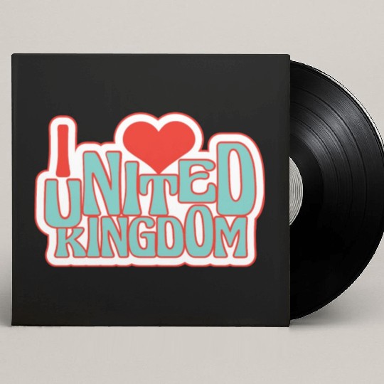 United kingdom hearts Custom Vinyl Record Sleeves