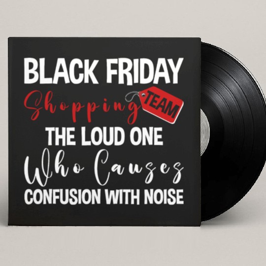 Black Friday Shopping Team 2 Custom Vinyl Record Sleeves