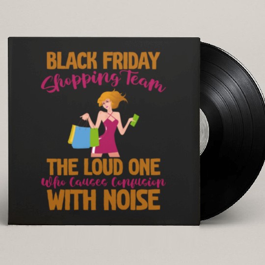 Black Friday Shopping Team 4 Custom Vinyl Record Sleeves