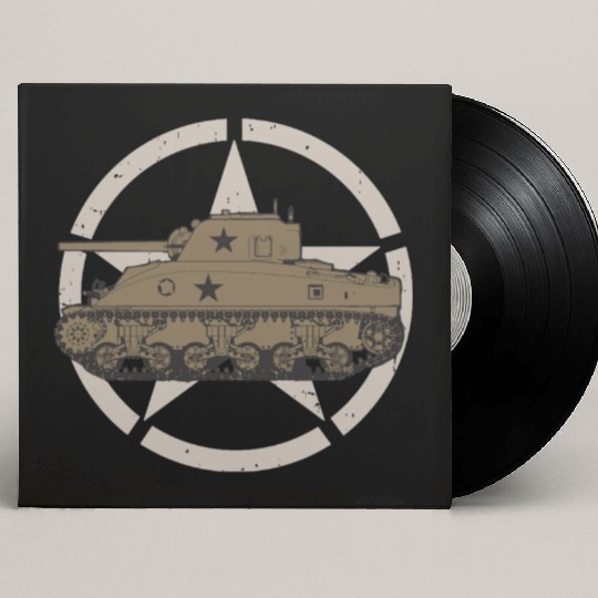 M4 Sherman | World War 2 Vehicle Custom Vinyl Record Sleeves
