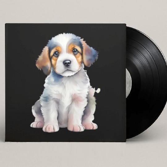 Adorable Puppy Custom Vinyl Record Sleeves