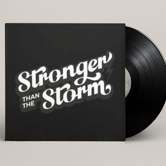 Strong people gifts Stronger than the Storm Custom Vinyl Record Sleeves