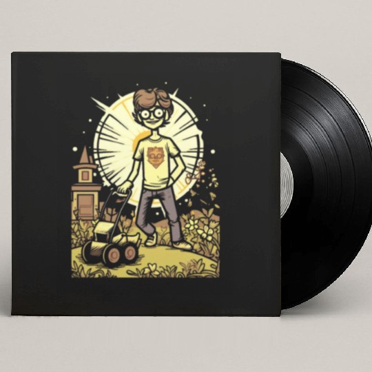 Mower Gardening Lawn Mowing Gardener Anime Kawaii Custom Vinyl Record Sleeves