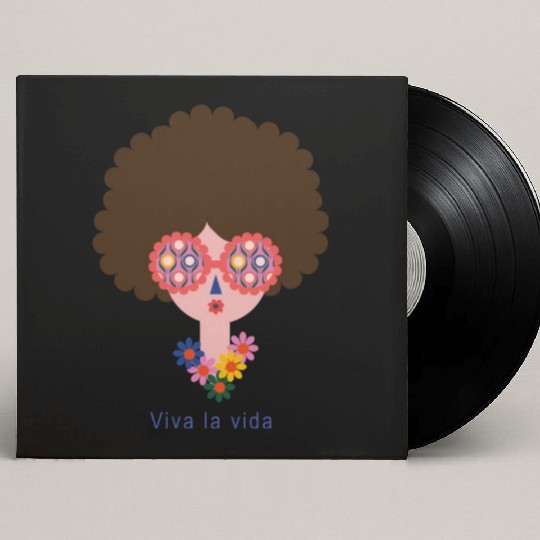 Cute Frida Kahlo In Colorful Summer Vacation Custom Vinyl Record Sleeves