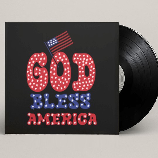 PATRIOTIC DAY GOD BLESS AMERICA Custom Vinyl Record Sleeves