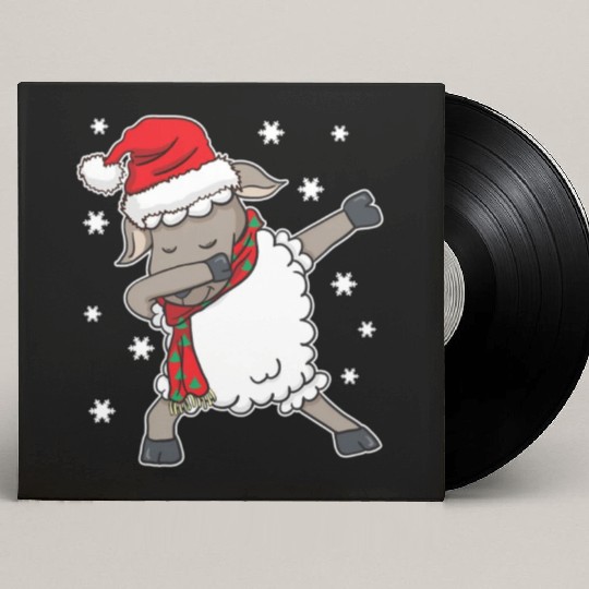 Dabbing Farmer Rancher Sheep Shepherd Santa Claus Custom Vinyl Record Sleeves