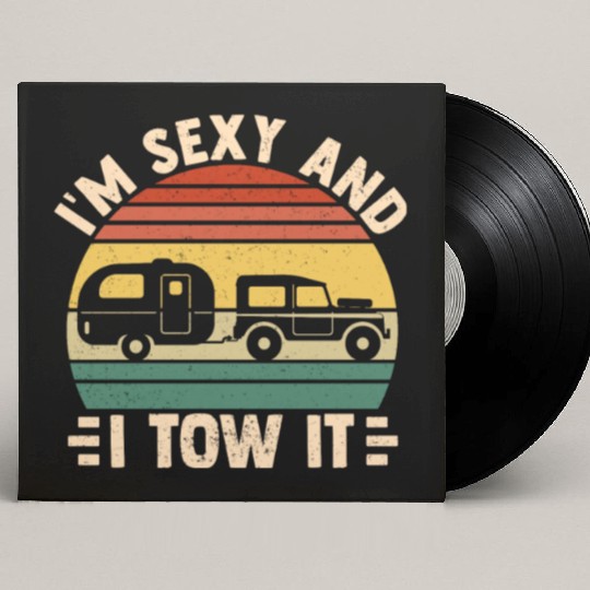 Funny Camper Camping RV Custom Vinyl Record Sleeves