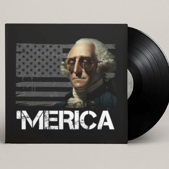 Merica George Washington Independence Day USA Custom Vinyl Record Sleeves