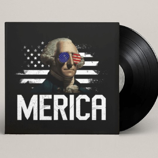Merica George Washington Independence Day Custom Vinyl Record Sleeves
