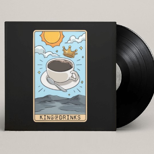 Tarot Card Reader Hot Coffee Drinker Caffeine Custom Vinyl Record Sleeves