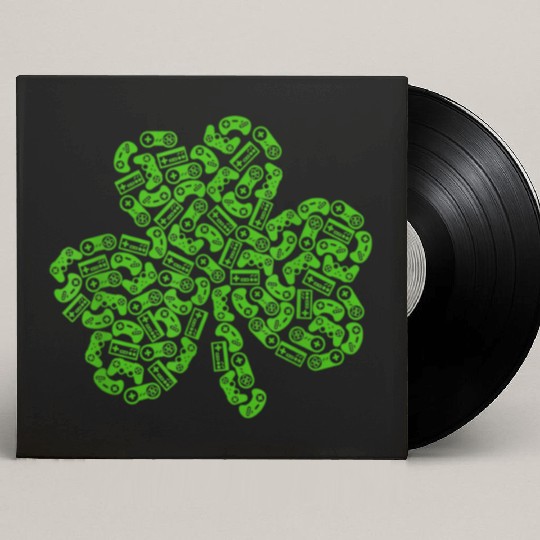 Gamer Game Shamrock St Patricks Day Irish Custom Vinyl Record Sleeves