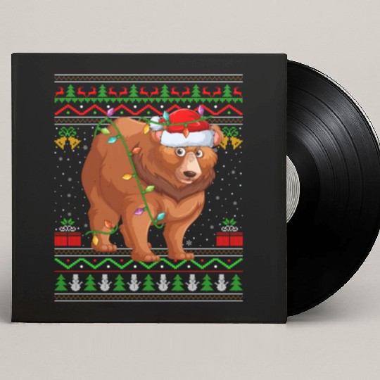 Bear Animal Ugly Grizzly Bear Custom Vinyl Record Sleeves