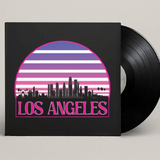 LOSANGELES CIRCLE striped Custom Vinyl Record Sleeves