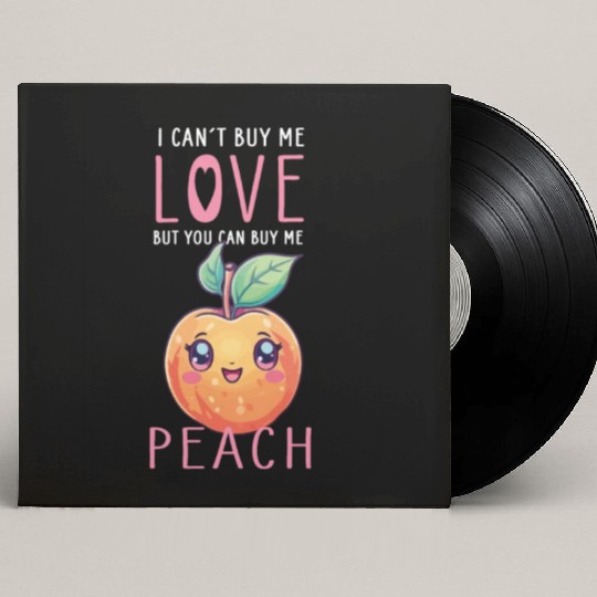 Peach Kawaii Custom Vinyl Record Sleeves