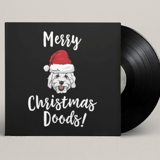 Merry Goldendoodle Doodle Dog Custom Vinyl Record Sleeves