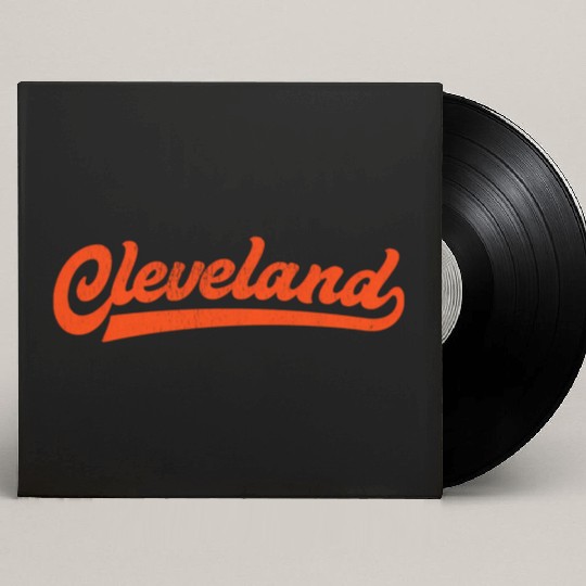 I Love Cleveland Ohio Sports Script Custom Vinyl Record Sleeves