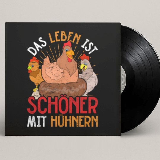 Life is more beautiful with chickens funny chicken Custom Vinyl Record Sleeves