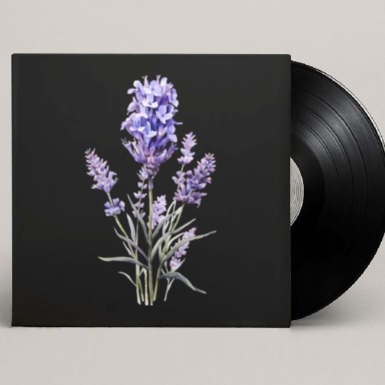 Lavender Flower Custom Vinyl Record Sleeves