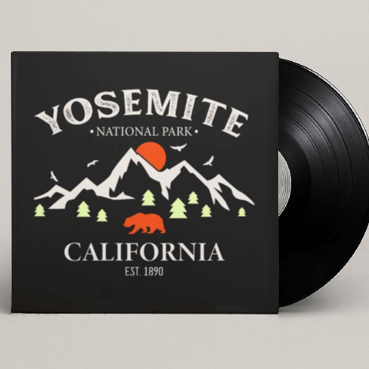 Yosemite National Park California Vintage Custom Vinyl Record Sleeves