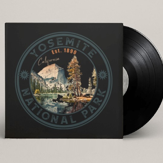 Yosemite National Park Vintage Style Half Dome Custom Vinyl Record Sleeves