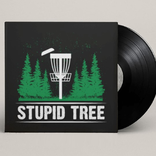 Funny Disc Golf Stupid Tree Art Frisbee Custom Vinyl Record Sleeves