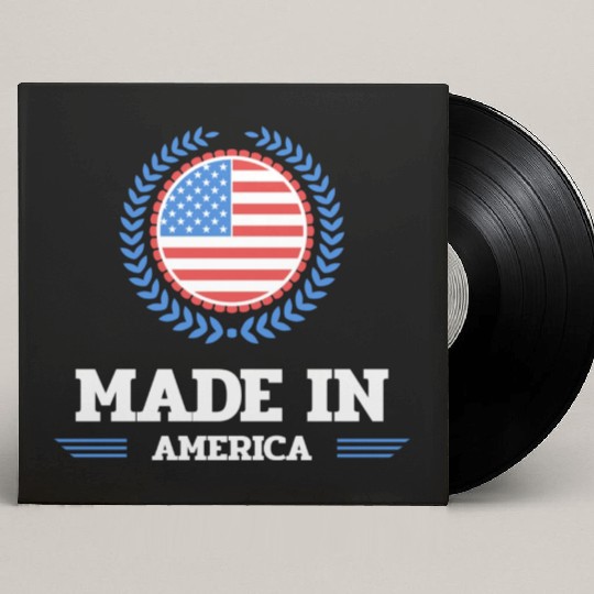 made in america red girl love Custom Vinyl Record Sleeves