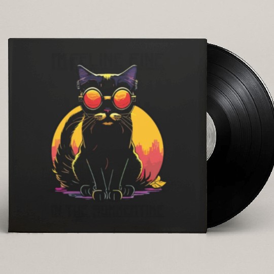 FELINE Fine | Cat Lover Summer Animal Beach Party Custom Vinyl Record Sleeves