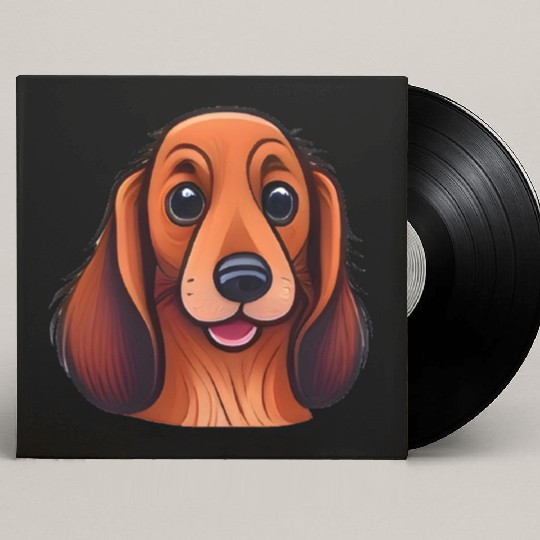 Sweet Dachshund Custom Vinyl Record Sleeves