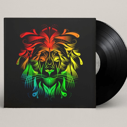 Geometrical Lion Custom Vinyl Record Sleeves