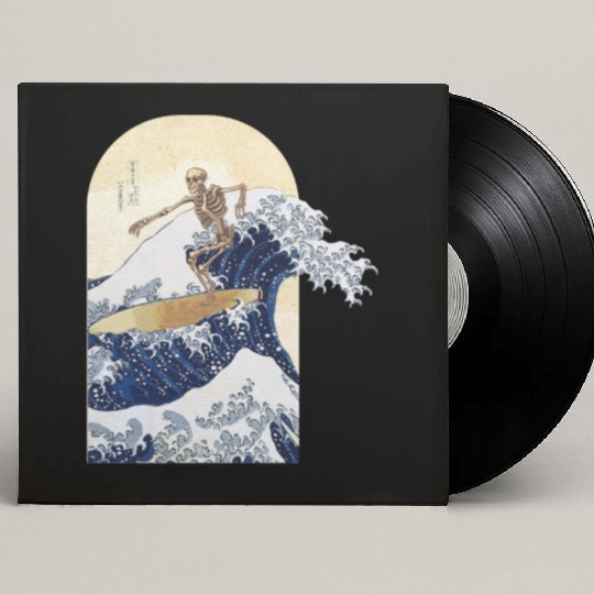 Surfing The Great Wave of Kanagawa Custom Vinyl Record Sleeves